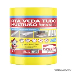Fita Multiuso Alumínio 20Cm Rolo 10M-Brasilit
