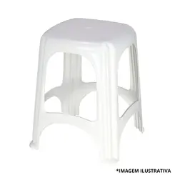 Banqueta Niterói Branco -Tramontina