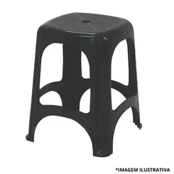 Banqueta Niterói Preta -Tramontina