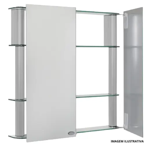 Armario 62X11X64Cm Cris-Slip II Silver-Crismetal