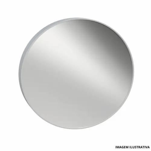Espelho Redondo 48Cm Perfil Silver-Crismetal
