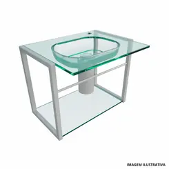Lavabo 58,5X40X38,5Cm Alumi Silver Incoll-Crismetal