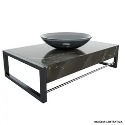 Lavabo 71,2X43X28Cm Esparta Porce Nero-Crismetal