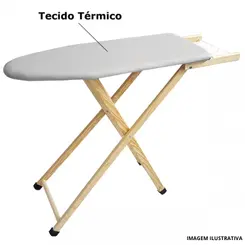 Mesa De Passar Madeira Tec Metal C/Tomada-Utilaço