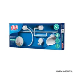 Kit Banheiro Lavello Branco-Herc