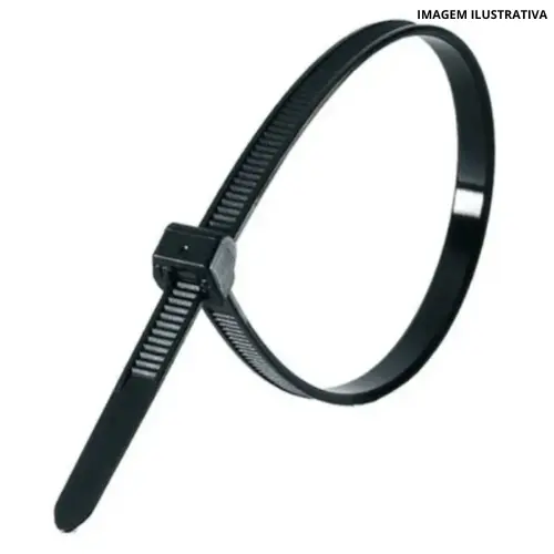 Abracadeira Nylon 2.5x200mm C/100 Preta-Interneed