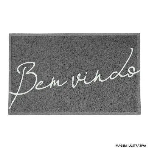 Vinil Light 2.0 Bem Vindo Cinza 40x60cm - Kapazi