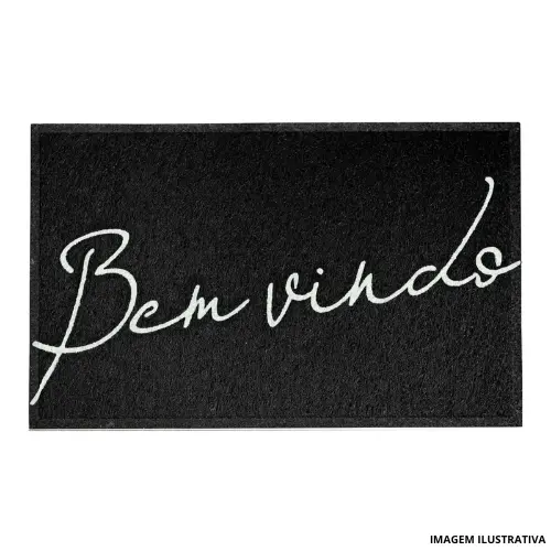Vinil Light 2.0 Bem Vindo Preto 40x60cm - Kapazi