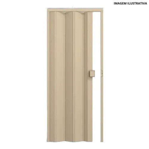 Porta Sanfonada 60cm Bege Liso - Permatti