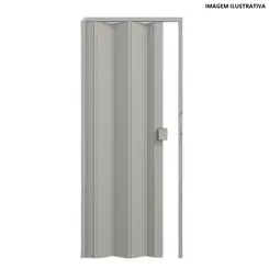 Porta Sanfonada 60cm Cinza Liso - Permatti