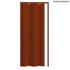 Porta Sanfonada 60cm Mogno Liso - Permatti