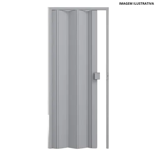 Porta Sanfonada 72cm Cinza Liso - Permatti
