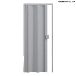 Porta Sanfonada 85cm Cinza Liso - Permatti