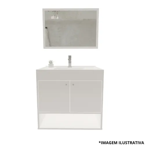 Kit Toucador Sirius 62,5CM Branco-Cerocha