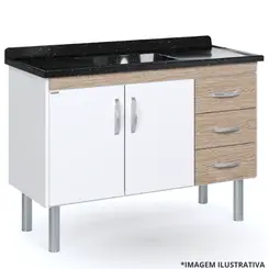 Gabinete De Cozinha Toquio 1,16Mt Cerejeira-Aj Rorato
