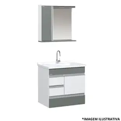 Kit Toucador Modena 59,Cm 2 Gavetas Moss Absoluto-Aj Rorato