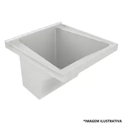 Tanque Mármore Sintético 43,5X47,5CM  Branco Aj Rorato