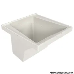 Tanque Mármore Sintético 43,5X47,5CM  Travertino -Aj Rorato