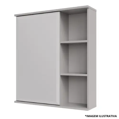 Espelheira Treviso 56Cm Platina -Mgm