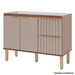 Gabinete De Cozinha Ágata 1,14Mt Cappuccino/Freijó-Mgm