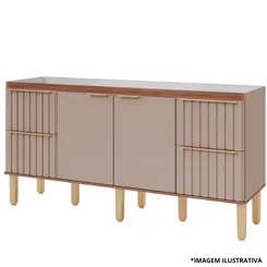 Gabinete De Cozinha Ágata 1,74Mt Cappuccino/Freijó -Mgm