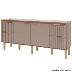 Gabinete De Cozinha Ágata 1,94Mt Cappuccino/Freijó-Mgm
