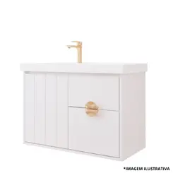 Toucador Copenhague 80Cm Branco-Mgm