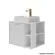 Toucador Noruega 60Cm Branco Cuba Sobrepor-Mgm