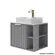 Toucador Noruega 60Cm Platina Cuba Sobrepor-Mgm