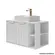Toucador Noruega 80Cm Branco Cuba Sobrepor -Mgm