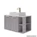 Toucador Noruega 80Cm Platina Cuba Sobrepor-Mgm