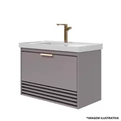 Toucador Paraty 80Cm Platina-Mgm