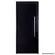 Porta. Lambril C/ Puxador 210x90 Preto30 Dir - Fortsul