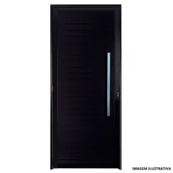 Porta Lambril C/ Puxador 210x90 Preto30 Esq - Fortsul