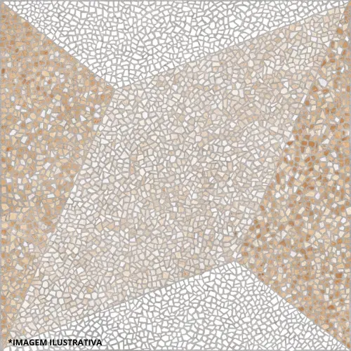 Piso Gran 60x60 Geometric Mosaico HD6124-Caixa Com 2,58M2-Embramaco