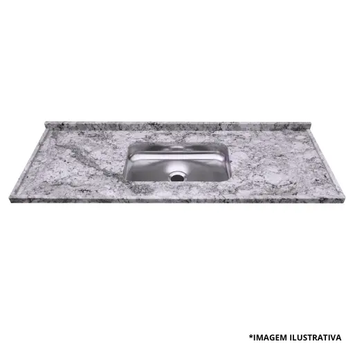 Pia De Granito Combat Onix Cinza 2,00Mts-Kasa Granito