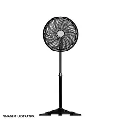 Ventilador Col Turbo 10P 40Cm Preto/ Cinza 127V-Ventisol
