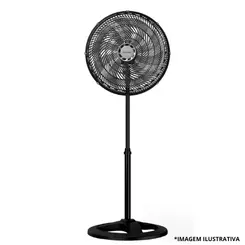 Ventilador Coluna Turbo 50Cm Preto/Cinza 127V-Ventisol