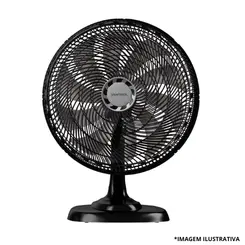 Ventilador Mesa Turbo 50Cm Preto/Cinza 127V-Ventisol