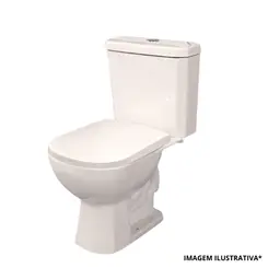 Kit Bacia Com Caixa Acoplada Square + Itens De Instalação Branco- Roca
