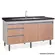 Gabinete de Cozinha Rubi 1,44Mt Branco/Peroba-Locatt