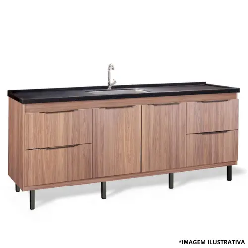 Gabinete De Cozinha Elite 1,74Mt Freijo/Freijo-Locatt