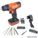 Parafusadeira/Furadeira BCD712VHDK-BR 3/8 C/28 Acessórios + Maleta -Black Decker
