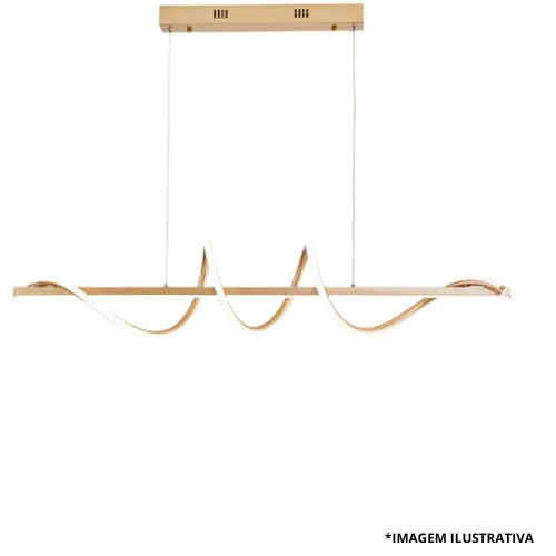 Luminária Pendente Dourado  Lp-025D 3x1 45W-Nitrulux