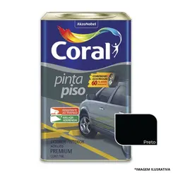 Tinta Pinta Piso Preto 18 Litros -Coral