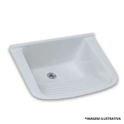 Tanque Granito Sintético - 55 x 41cm Branco