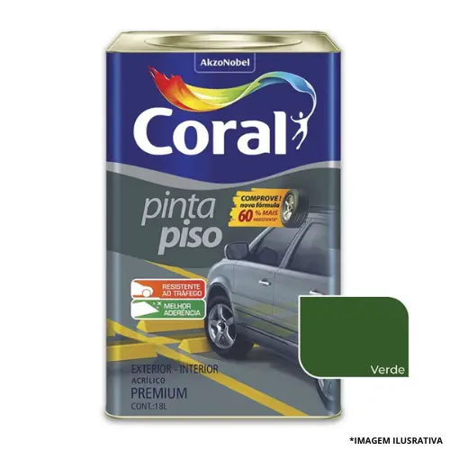 Tinta Pinta Piso Verde 18 Litros-Coral