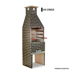 Churrasqueira Concreto Decor. Cinza 65cm-Costa