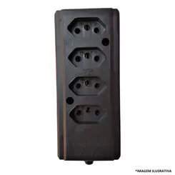 Tomada Barra Quadruplo 2P+T 10A/20A PT- Interneed