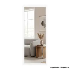 Espelho 33x73 Moldura 2x2 Branca Vipa